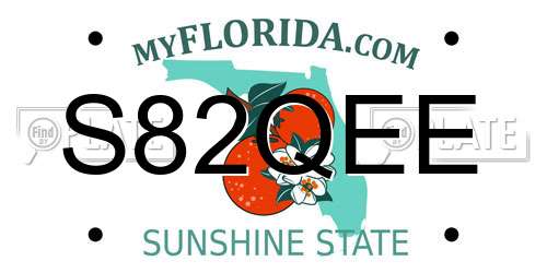 S82QEE Florida License Plate