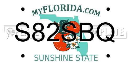 S82SBQ Florida License Plate