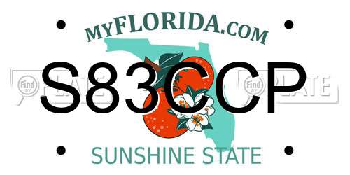 S83CCP Florida License Plate