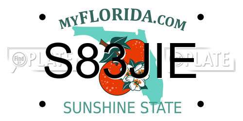 S83JIE Florida License Plate