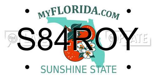 S84ROY Florida License Plate