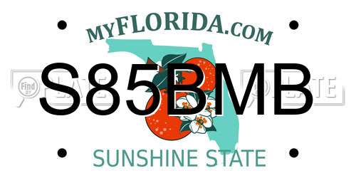 S85BMB Florida License Plate