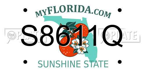 S8611Q Florida License Plate