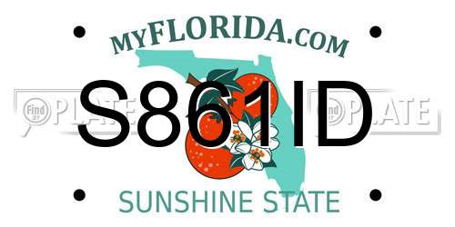 S861ID Florida License Plate
