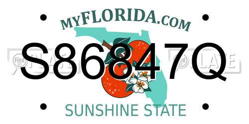 S86847Q Florida License Plate
