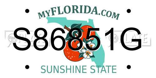 S86851G Florida License Plate