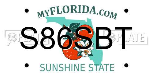 S86SBT Florida License Plate