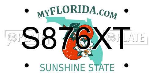 S876XT Florida License Plate