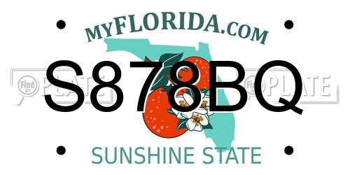 S878BQ Florida License Plate