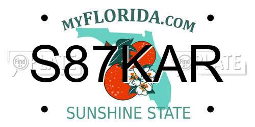 S87KAR Florida License Plate
