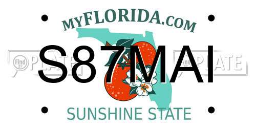 S87MAI Florida License Plate