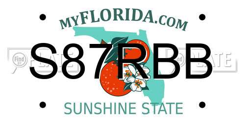 S87RBB Florida License Plate