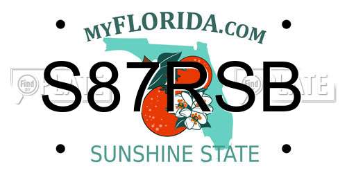 S87RSB Florida License Plate
