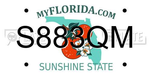S883QM Florida License Plate