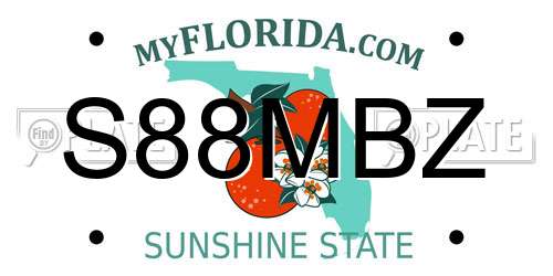 S88MBZ Florida License Plate