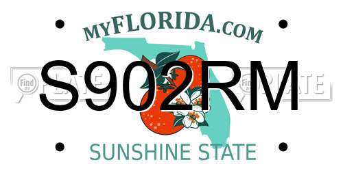 S902RM Florida License Plate