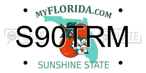 S90TRM Florida License Plate