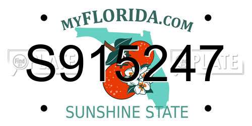 S915247 Florida License Plate
