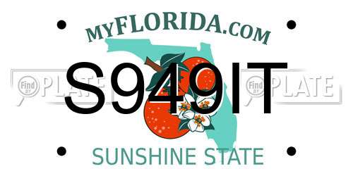 S949IT Florida License Plate
