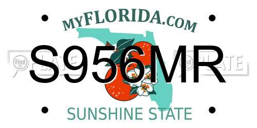 S956MR Florida License Plate