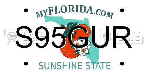 S95GUR Florida License Plate