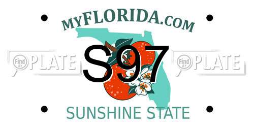 S97 Florida License Plate