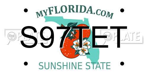 S97TET Florida License Plate