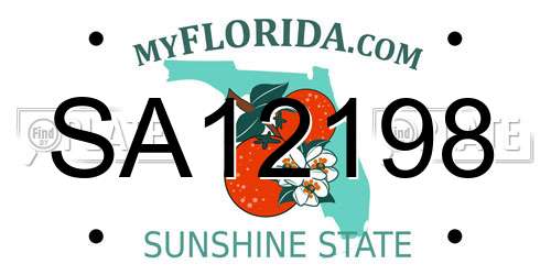 SA12198 Florida License Plate