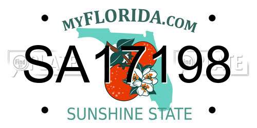 SA17198 Florida License Plate