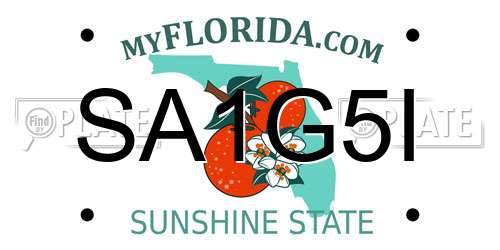 SA1G5I Florida License Plate