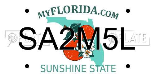 SA2M5L Florida License Plate