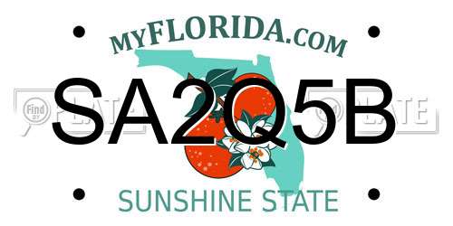 SA2Q5B Florida License Plate