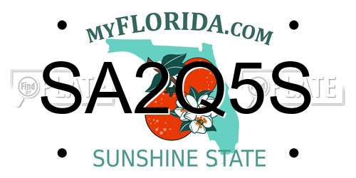 SA2Q5S Florida License Plate