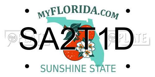 SA2T1D Florida License Plate