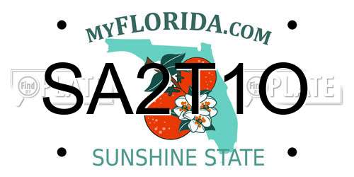 SA2T1O Florida License Plate