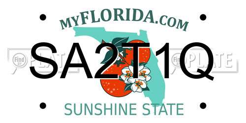SA2T1Q Florida License Plate