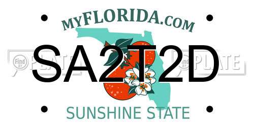 SA2T2D Florida License Plate