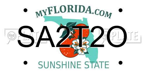 SA2T2O Florida License Plate