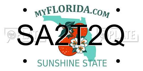 SA2T2Q Florida License Plate