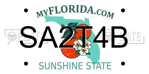 SA2T4B Florida License Plate