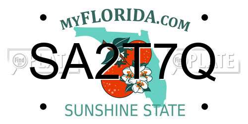 SA2T7Q Florida License Plate