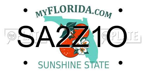 SA2Z1O Florida License Plate
