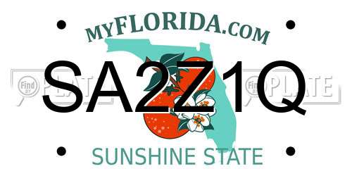 SA2Z1Q Florida License Plate
