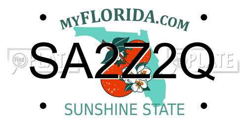 SA2Z2Q Florida License Plate