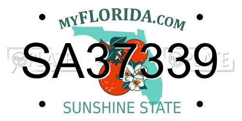 SA37339 Florida License Plate