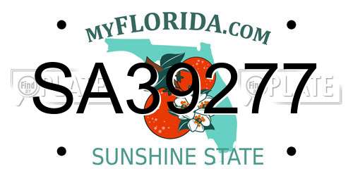 SA39277 Florida License Plate