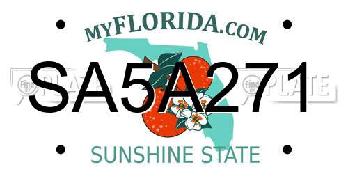 SA5A271 Florida License Plate