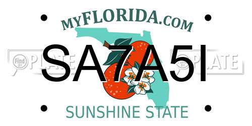 SA7A5I Florida License Plate