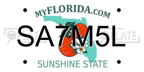 SA7M5L Florida License Plate