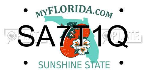 SA7T1Q Florida License Plate